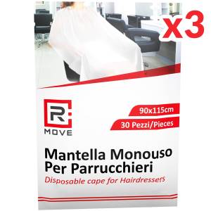 RMove Mantella Monouso per Parrucchieri 90x115cm 3Cnf/30pz