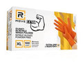 RMove 1Conf. da 100pz Tg.XL 8.5gr da Lavoro - Guanti Nitrile Arancione Senza Polvere Full Grip