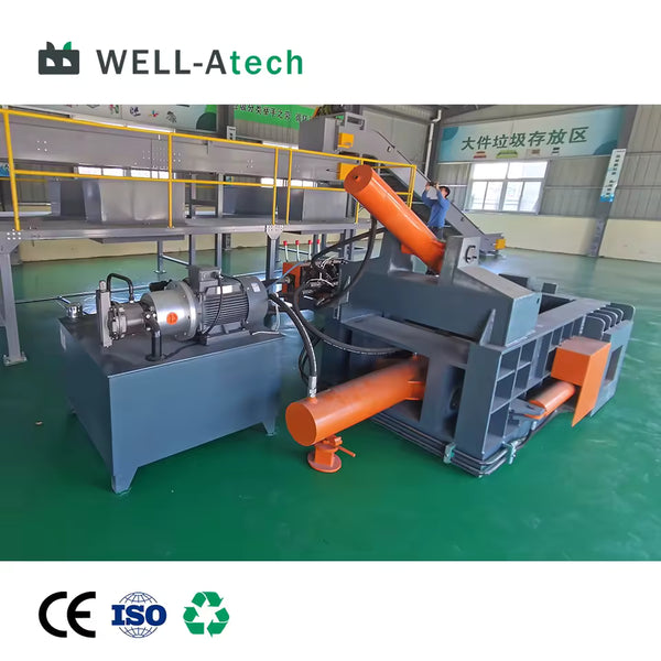 WELL-Atech WEM-63 – pressa idraulica orizzontale per rottami metallici